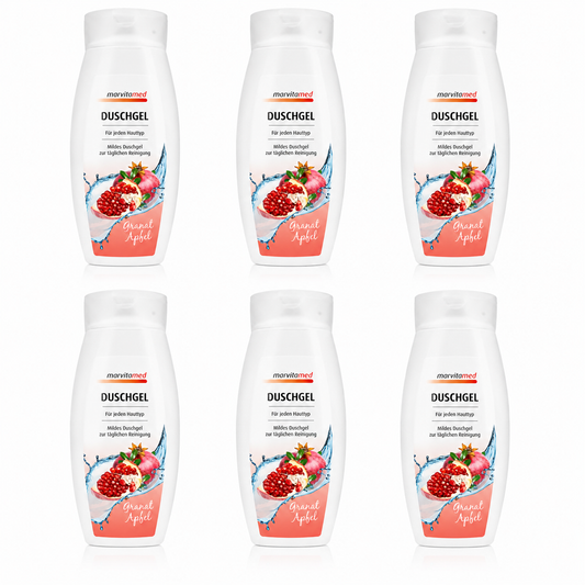 Marvitamed Duschgel Granatapfel 250 ml – ( 6 Pack) Mildes Duschgel