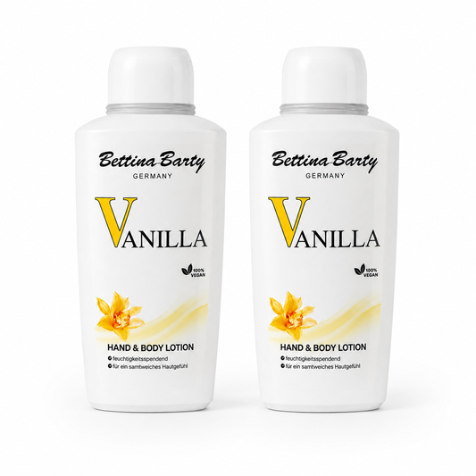 Bettina Barty Vanilla Hand & Body Lotion – 500 ml ( 2 Pack)