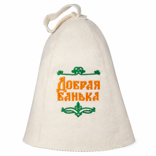 Filzkappe für Sauna Saunahut Saunamütze Schapka Saunakappe Добрая Банька