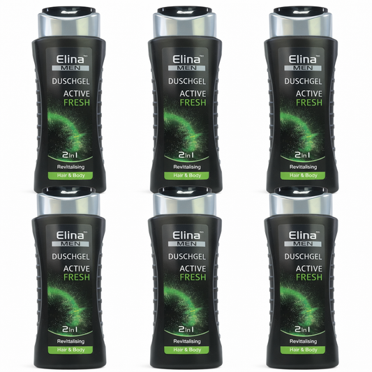 Dusch Gel Elina 2in1 Active Fresh for men 300ml (6 Pack)