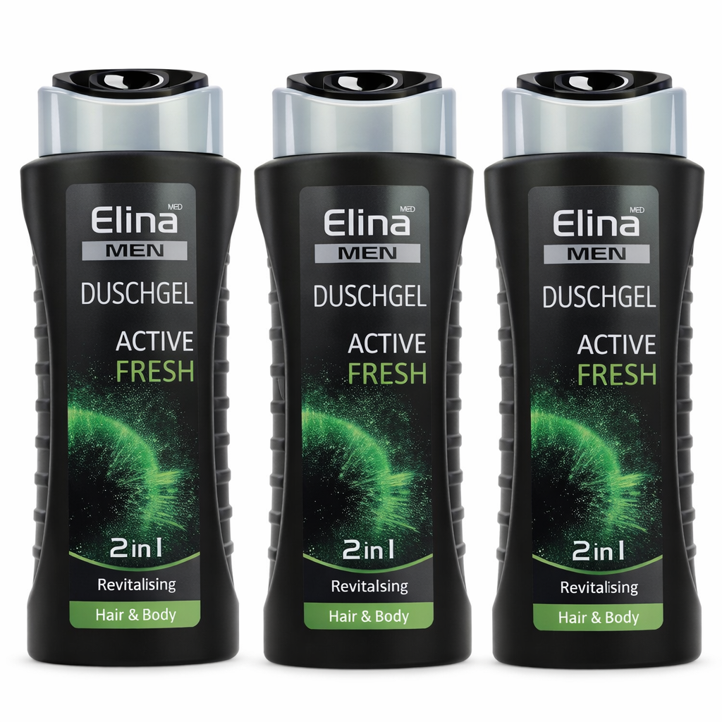 Dusch Gel Elina 2in1 Active Fresh for men 300ml ( 3 Pack)