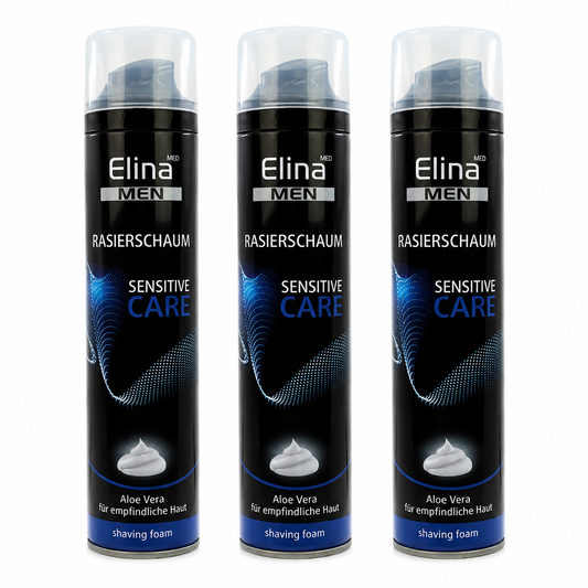 Elina Men Rasierschaum Sensitive Care – 300 ml (3 Pack)