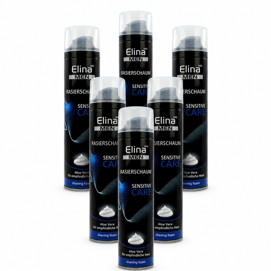 Elina Men Rasierschaum Sensitive Care – 300 ml (6 Pack)