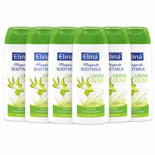 Elina Med Pflege-Bodymilk Grüne Olive – 200 ml (6 pack)