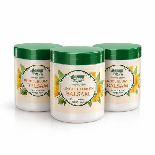 3x250 ml Ringelblumen Balsam – Intensive Hautpflege für trockene & rissige Haut