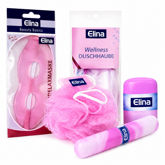 Elina Wellness & Beauty Set – Duschhaube, Relaxmaske & Badeaccessoires