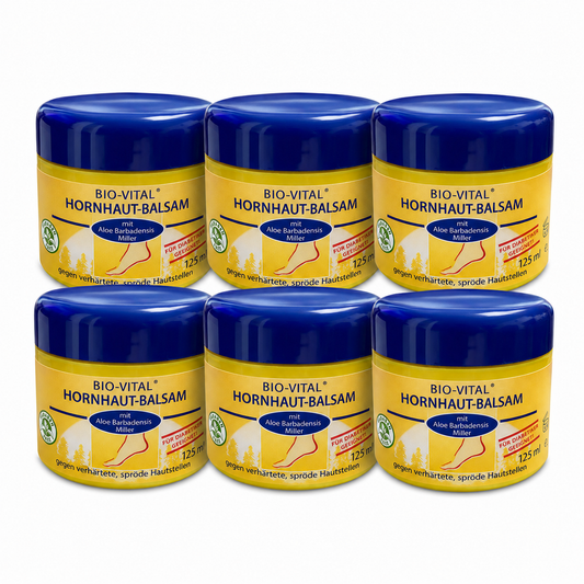 BIO-VITAL Hornhaut-Balsam Aloe-Vera Fusscreme 125 ml (6 Pack)