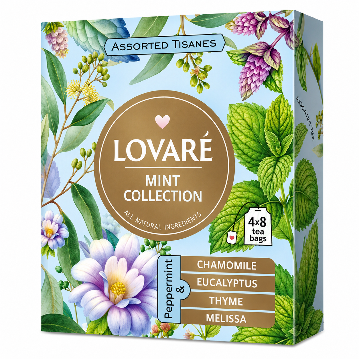 LOVARÉ Mint Collection Tee Sortiment – 32 Teebeutel (4 Sorten)