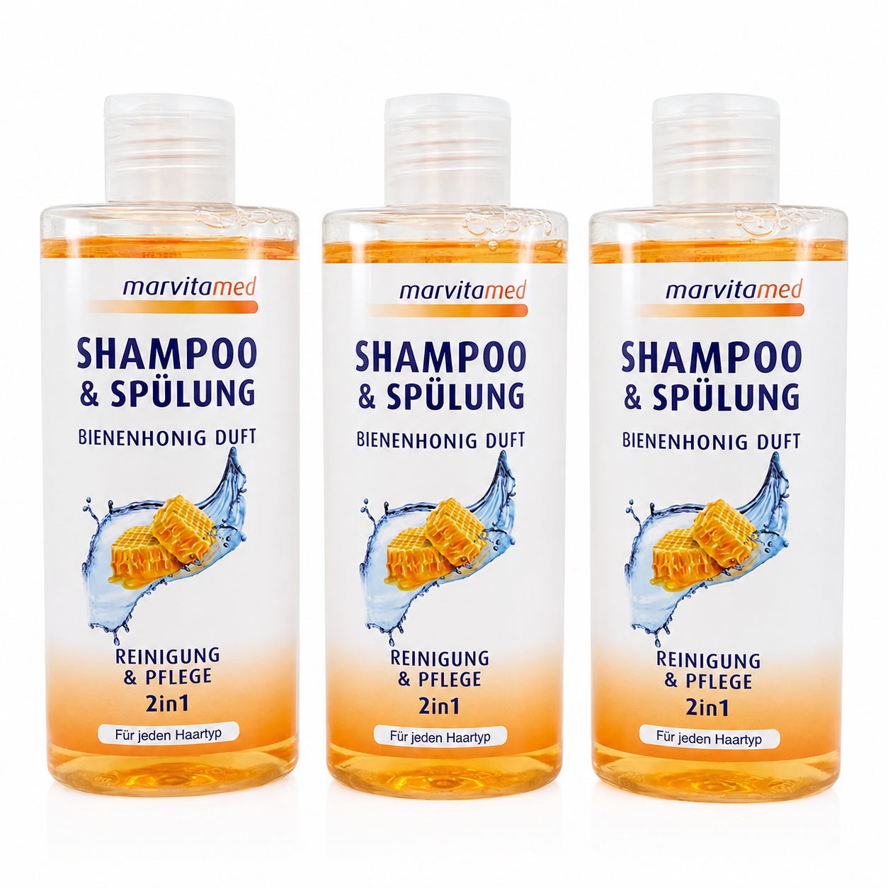 Shampoo & Spülung 2-in-1 mit Bienenhonigduft, 250 ml. (3 Pack)