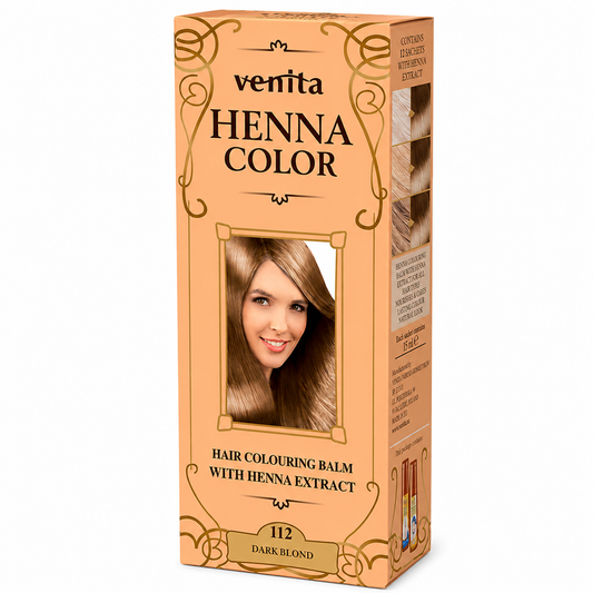 Venita Henna Color 112 Dunkelblond – Haarfärbebalsam mit Henna-Extrakt 75 ml