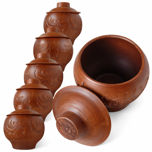 Keramiktopfset, 6 St Kochtopf Keramiktöpfe 0,6 L