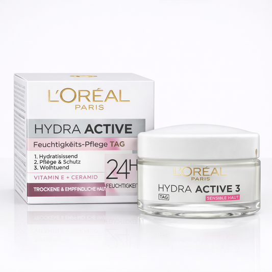 L’Oréal Paris Hydra Active 3 Tagespflege – 24h Feuchtigkeit
