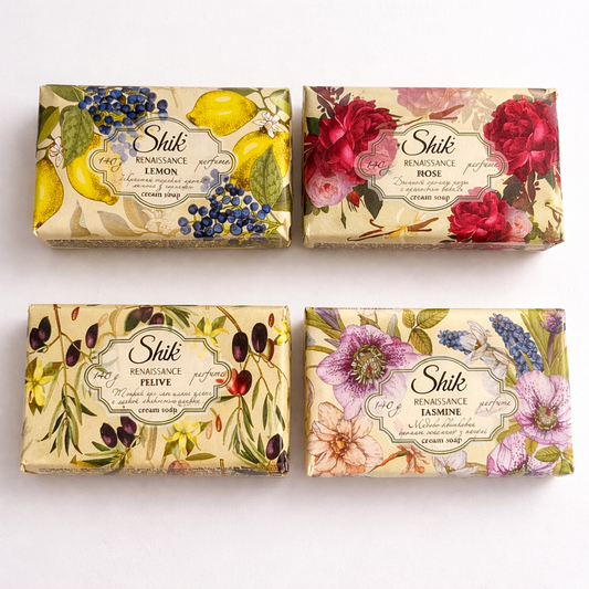 4x140 g. Toilettenseife Renaissance Rose Shik Seife