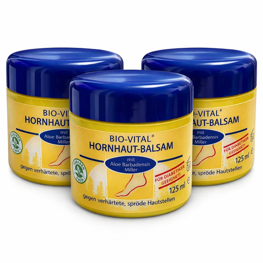 3 St. BIO-VITAL Hornhaut-Balsam Aloe-Vera 125 ml Fusscreme