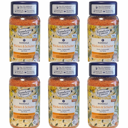 6x 100 g Dresdner Essenz Badesalz Rücken & Schulter