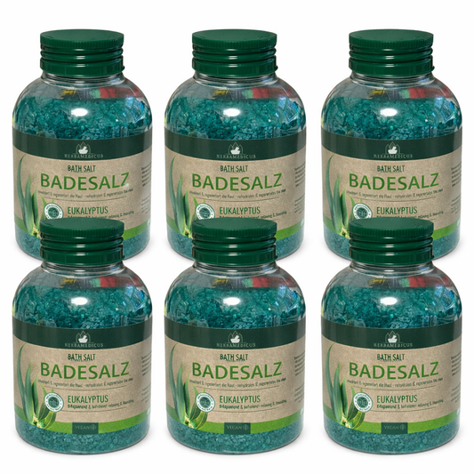 6x575 g Herbamedicus Badesalz Eukalyptus