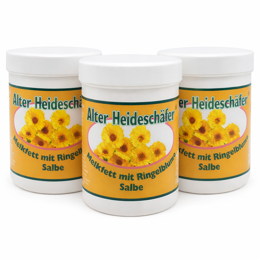 3x100 ml Alter Heideschäfer Melkfett mit Ringelblume