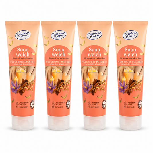 4x250 ml Dresdner Essenz Duschgel Sooo Weich