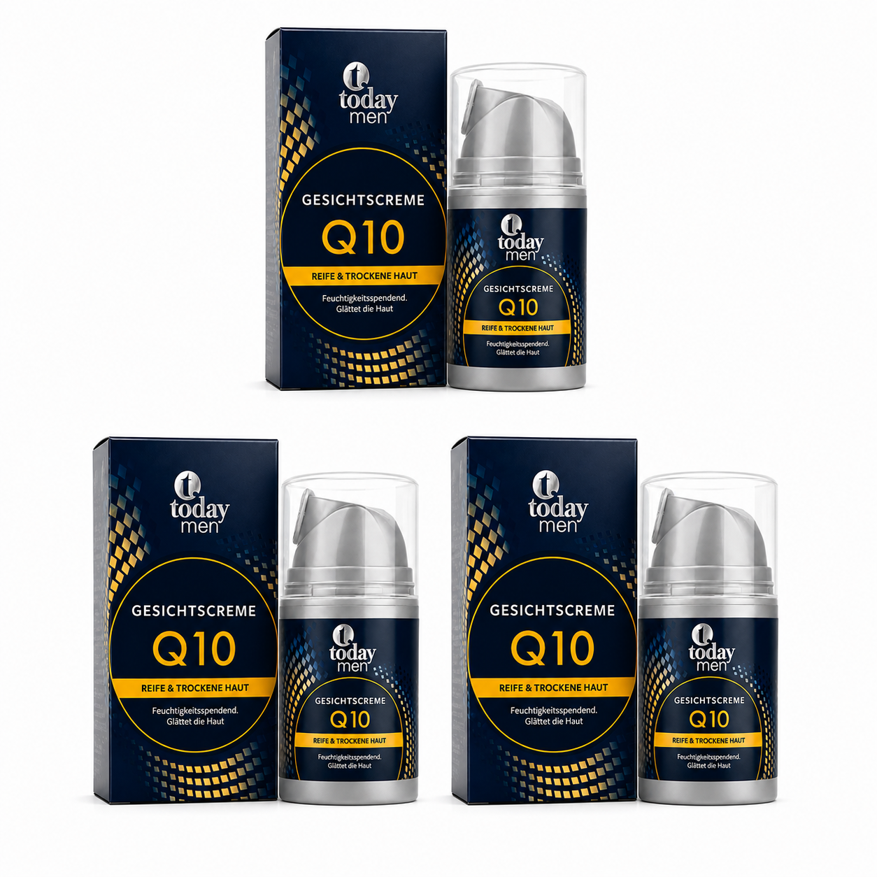 Today Men Q10 Gesichtscreme – Für reife & trockene Haut (50 ml) (3 Pack)