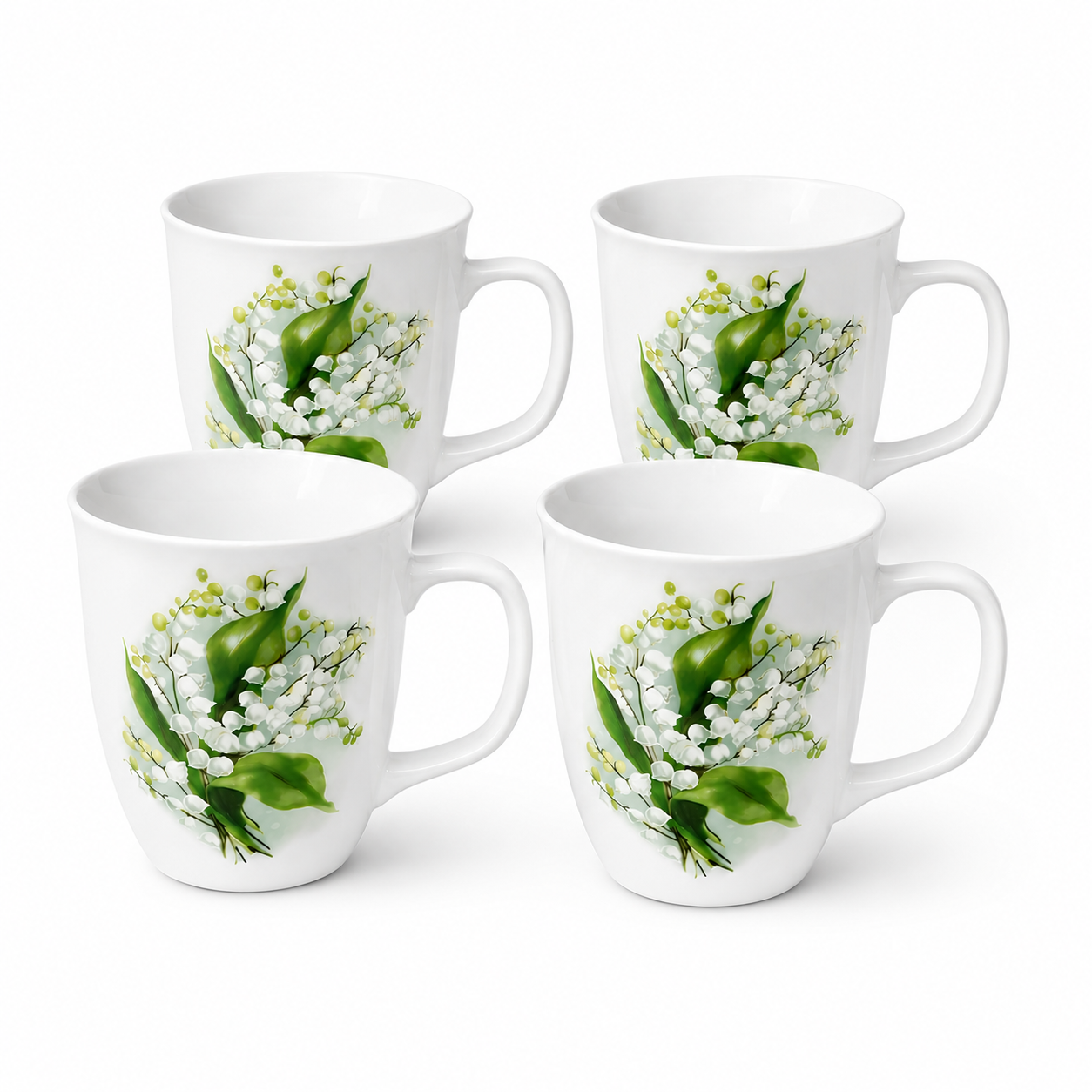 Becher-Set "Maiglöckchen", 4 Stück x 400 ml