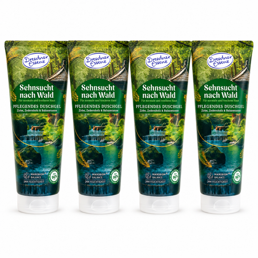 Dresdner Essenz Sehnsucht nach Wald Pflegendes Duschgel – 4er Pack
