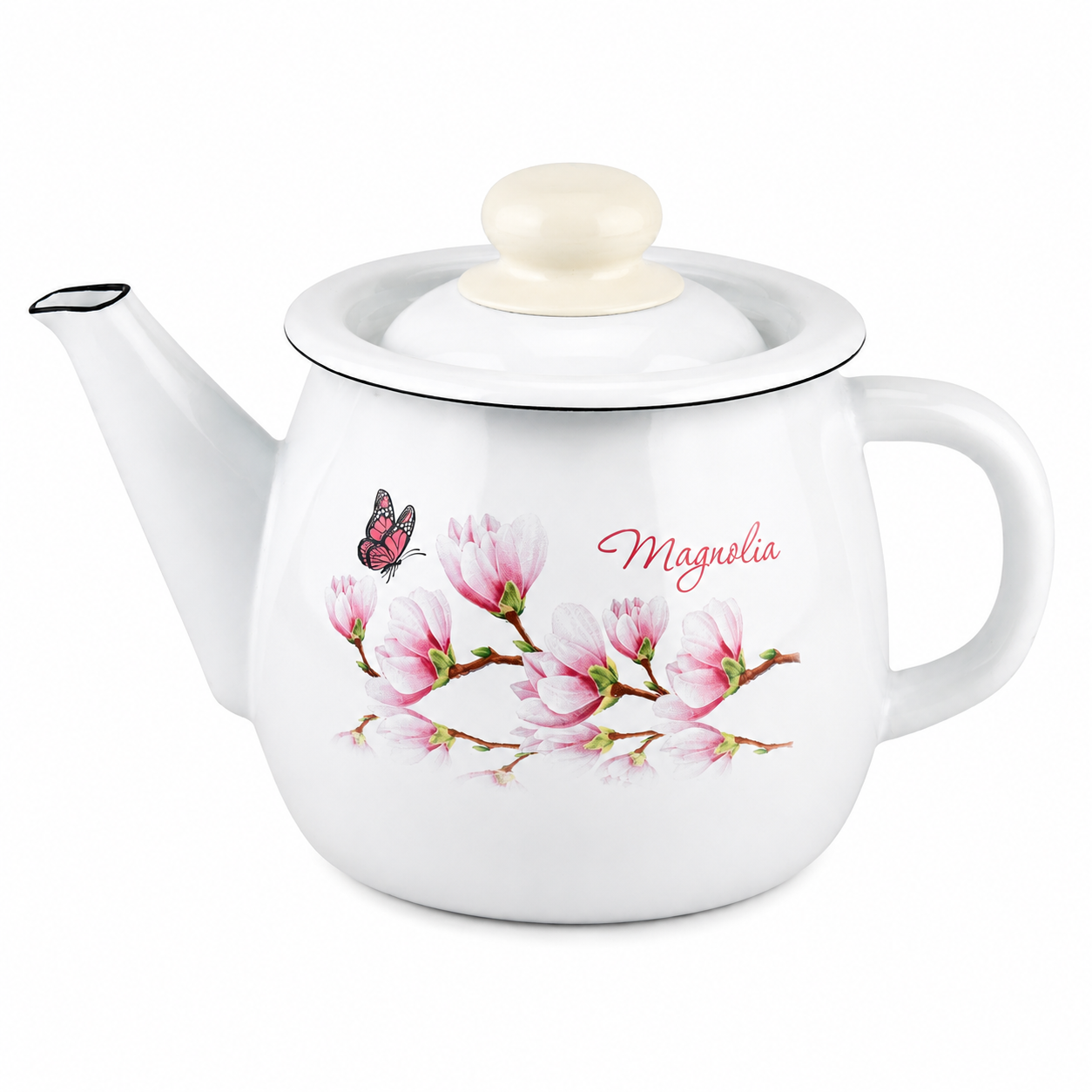 Teekanne, emailliert, 1,0 L „Magnolie“