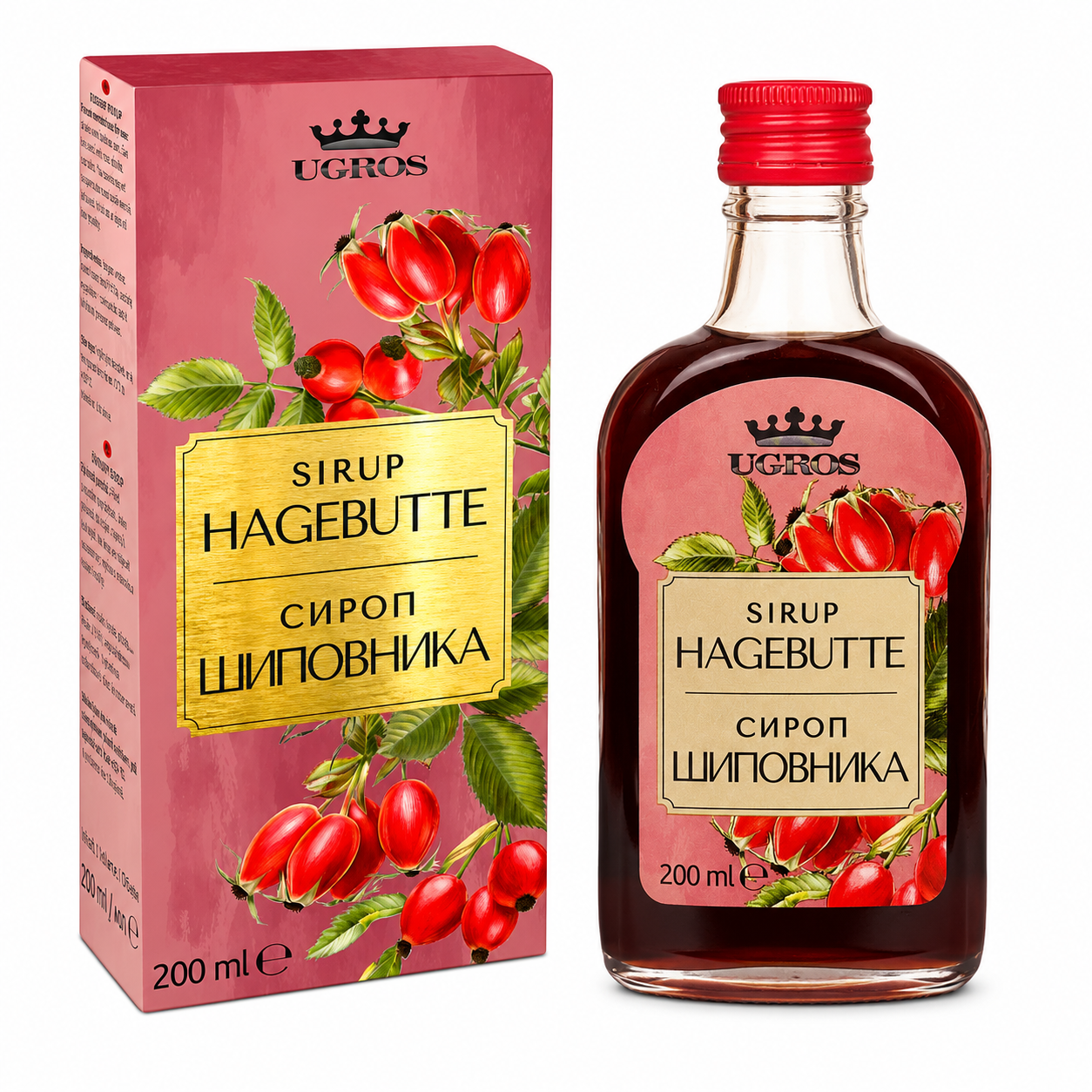 Hagebuttensirup 200 ml – Fruchtiger Sirup aus Hagebutten