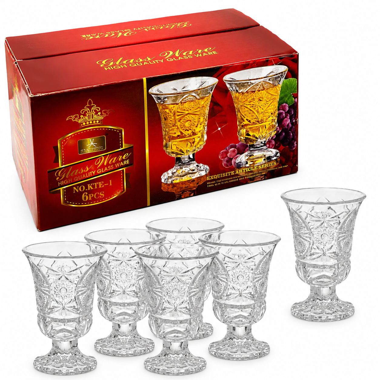 Wodkagläser Set „Glass Ware – Ledianaya Zvezda“ 6-teilig, 40 ml