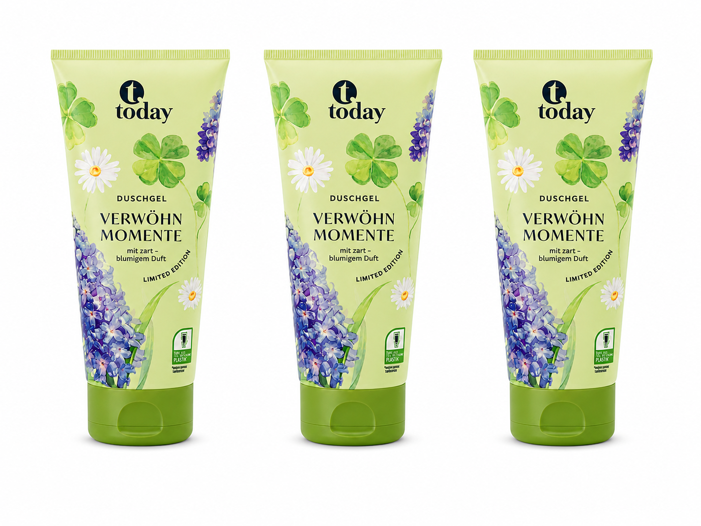 today Duschgel Verwöhnmomente Limited Edition, 200 ml (3 Pack)