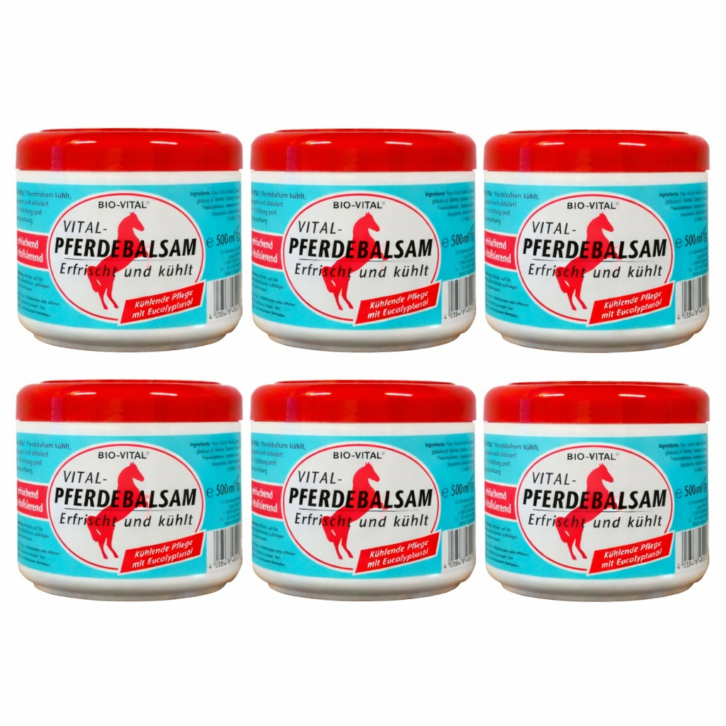 Bio-Vital Pferde-Balsam Gel Pferde-Salbe Sport-Gel Kühlend Eucalyptus-Öl (6 Pack)