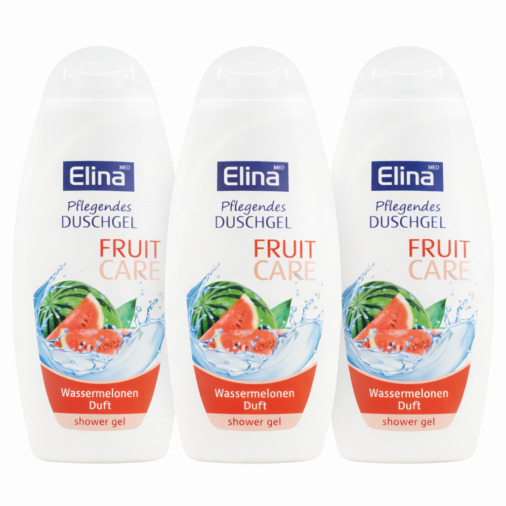 3x300 ml Elina Med Pflegendes Duschgel Fruit Care Wassermelone