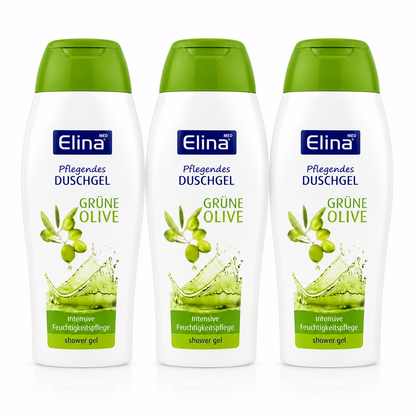 Elina Med Pflegendes Duschgel Grüne Olive – 250 ml (3 Pack)