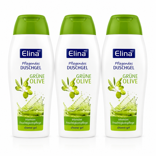 Elina Med Pflegendes Duschgel Grüne Olive – 250 ml (3 Pack)