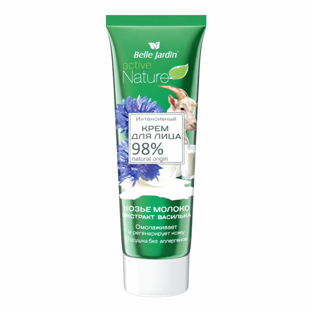 Belle Jardin Active Nature Gesichtscreme mit Ziegenmilch & Kornblumenextrakt 85 ml