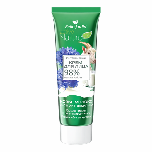 Belle Jardin Active Nature Gesichtscreme mit Ziegenmilch & Kornblumenextrakt 85 ml
