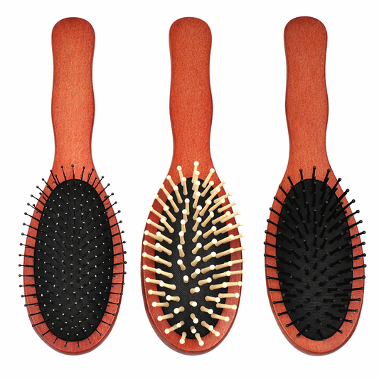 Elina Haarbürsten-Set Holz Massage 22 cm – 3er Set