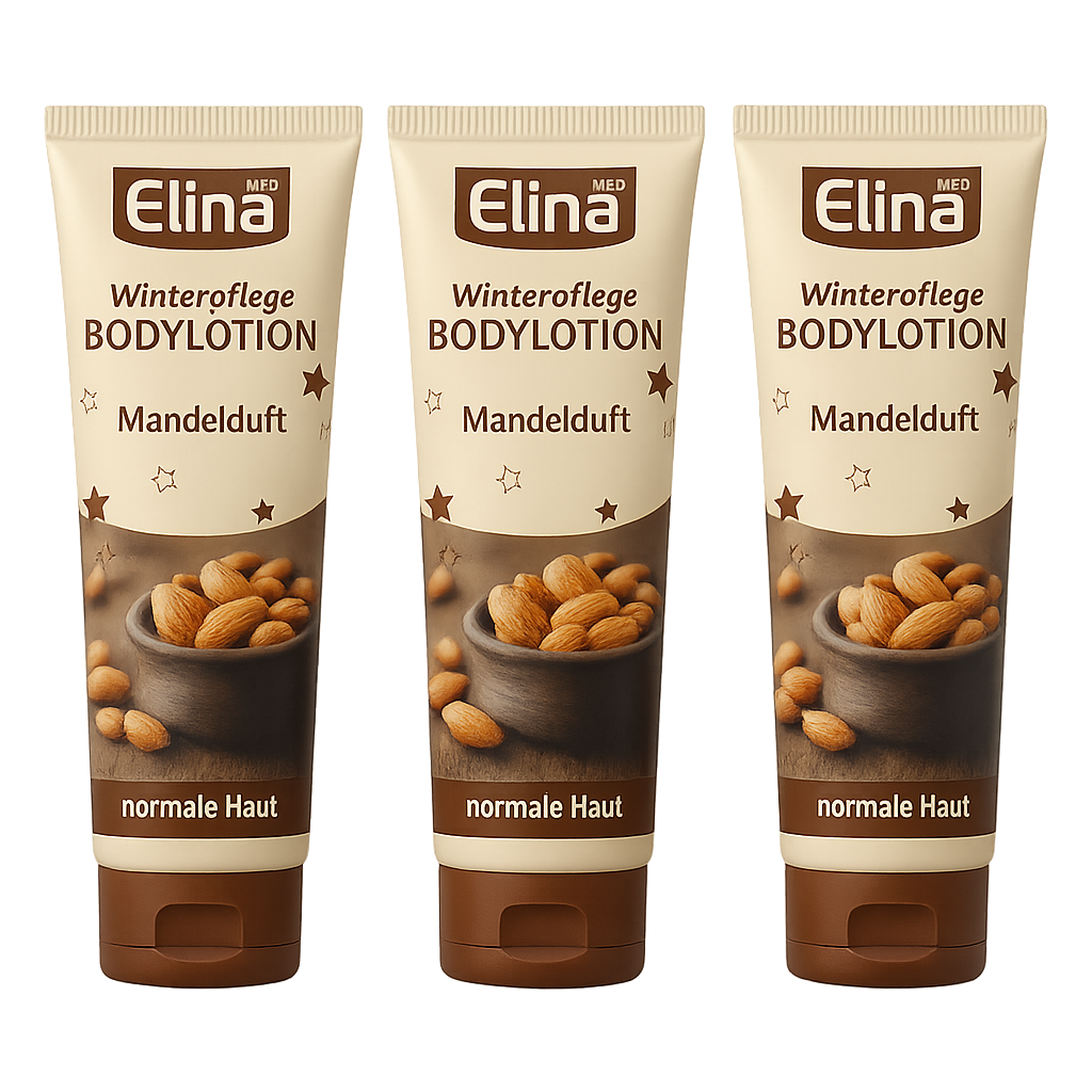 3x 75 ml Elina Winterpflege Bodylotion in Tube