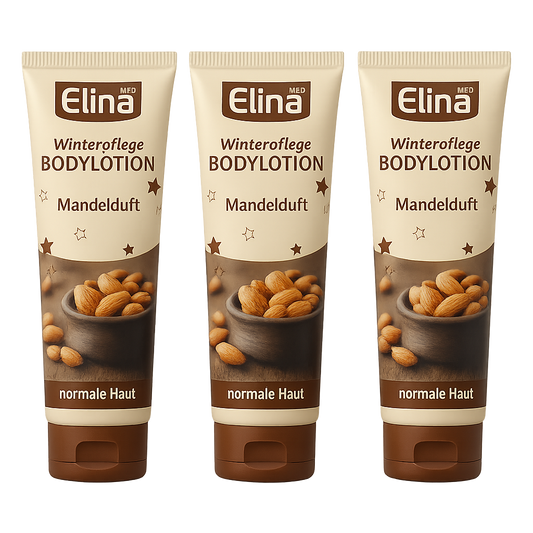 3x 75 ml Elina Winterpflege Bodylotion in Tube