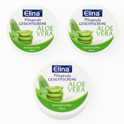 3 x 75 ml Elina Aloe Vera Gesichtscreme in der Dose