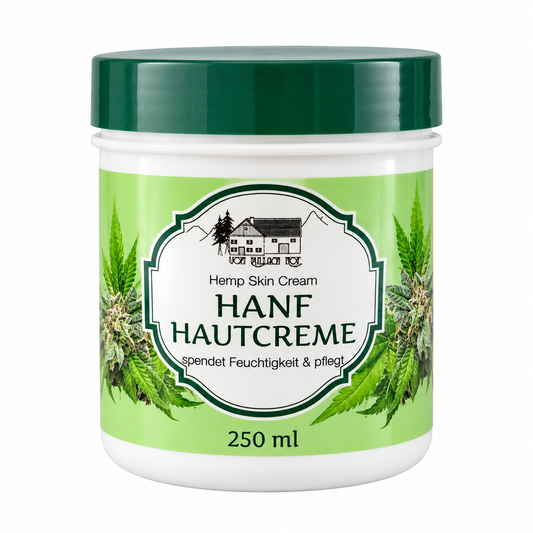 Hanf Hautcreme 250 ml – Feuchtigkeitsspendende Pflegecreme