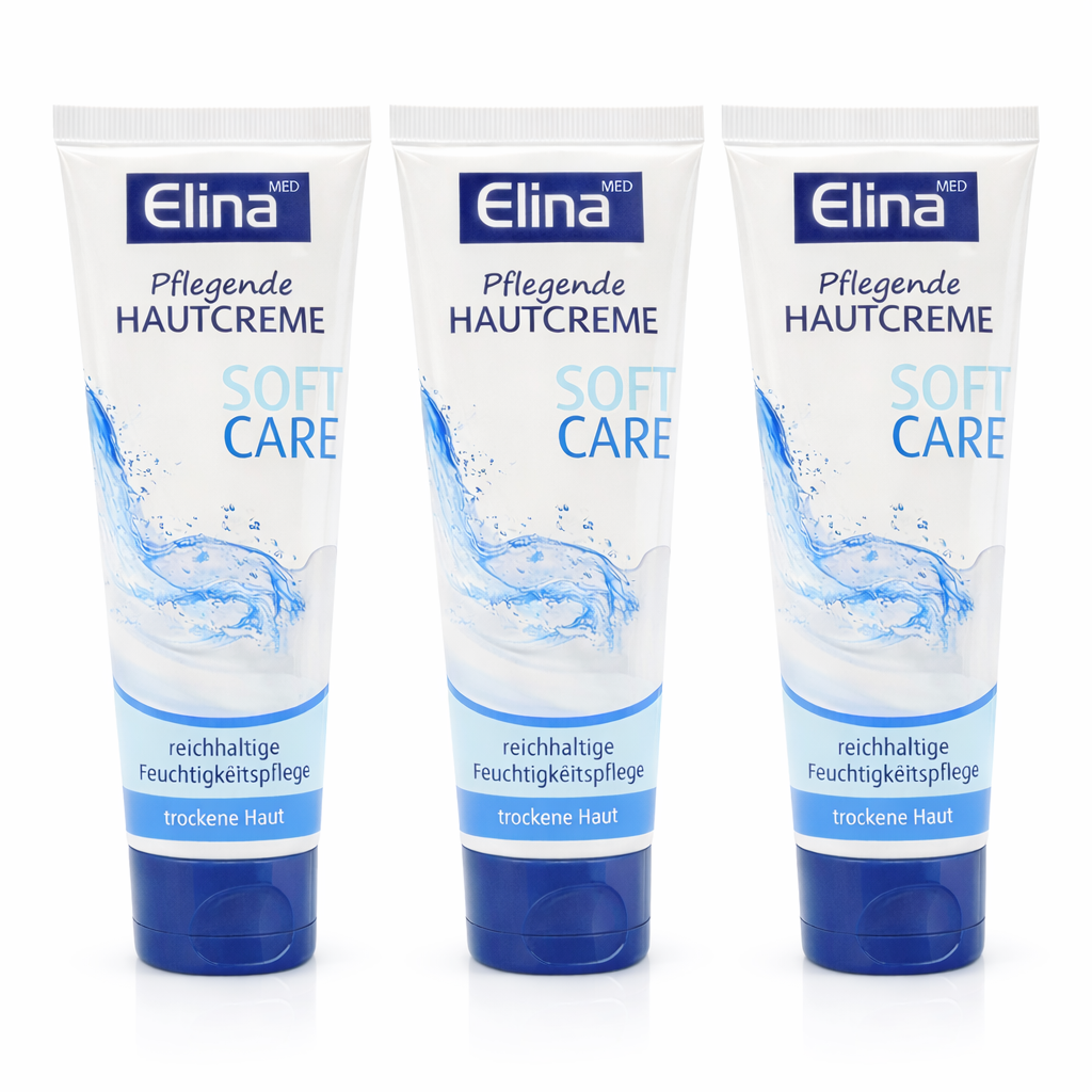 3x 75 ml Creme Elina Hautcreme Soft in Tube