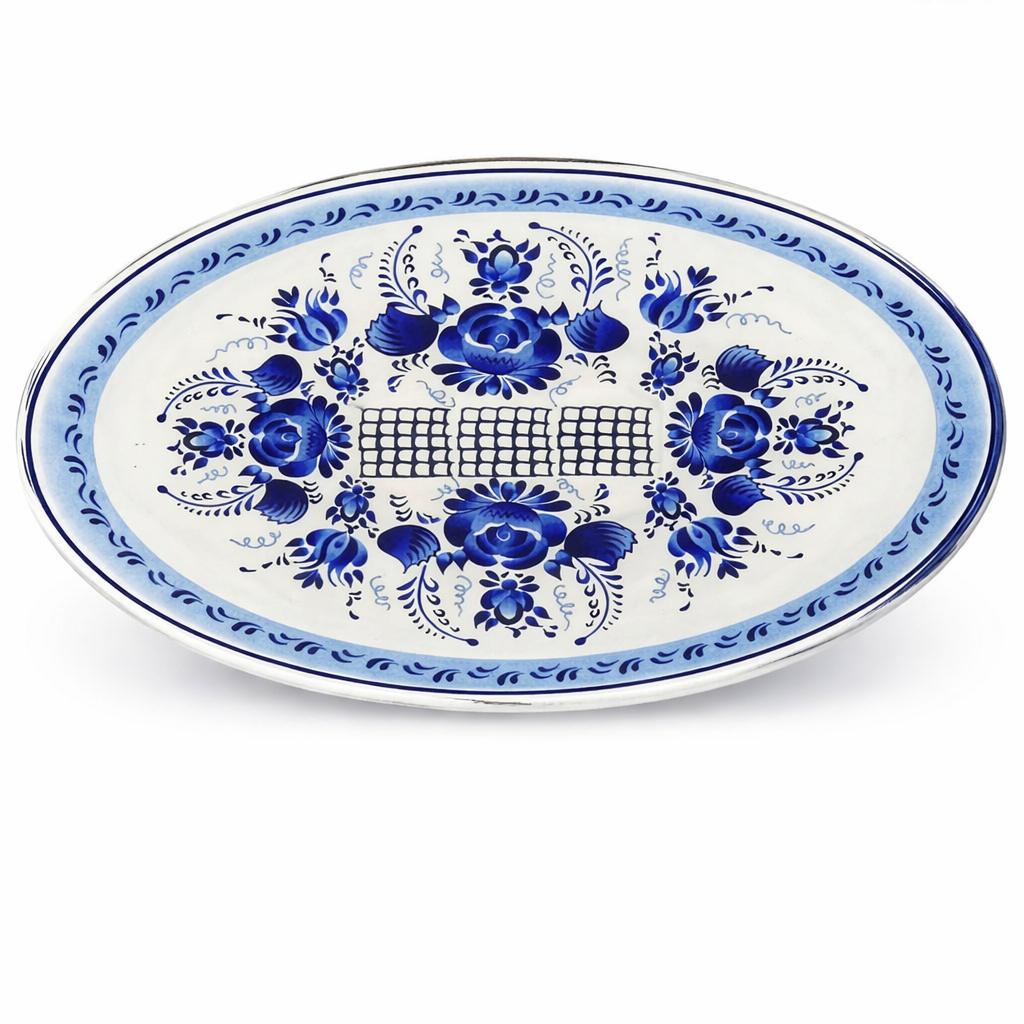 Servierplatte-Oval 24,5x15x2 cm Glas Gschel