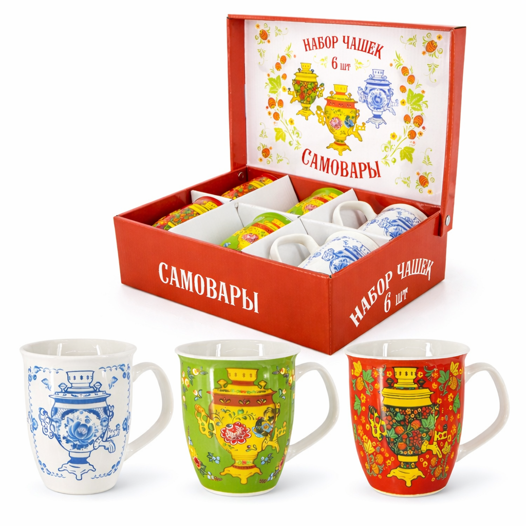 6-Tassen-Set Samoware n einer Geschenkpackung 330 ml