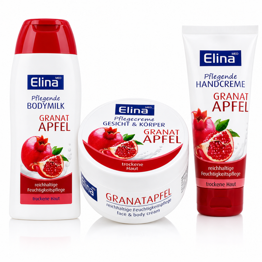 Elina Granatapfel 3tlg Bodymilk,Handcreme,Pflegecreme