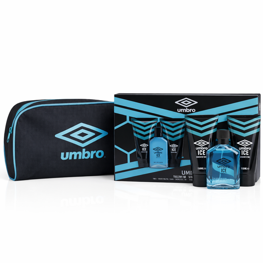 Umbro ICE Set Kulturbeutel Eau de Toilette +Duschgel 150 ML +Shampoo-Conditioner