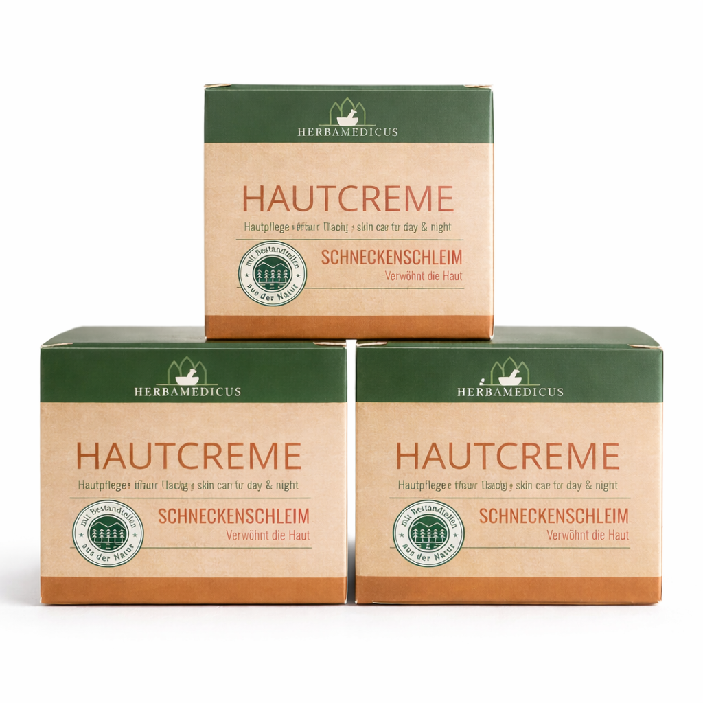 3x50 ml Herbamedicus Hautcreme Schneckenschleim