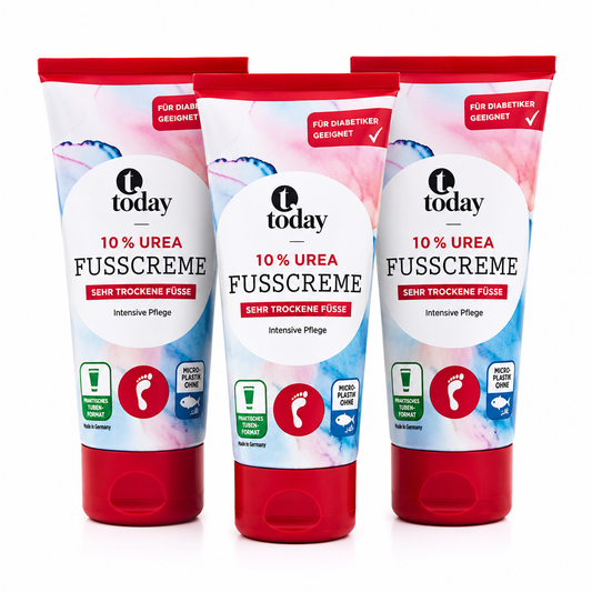 today 10% Urea Fußcreme – Intensive Pflege für sehr trockene Füße 100 ml (3 Pack)