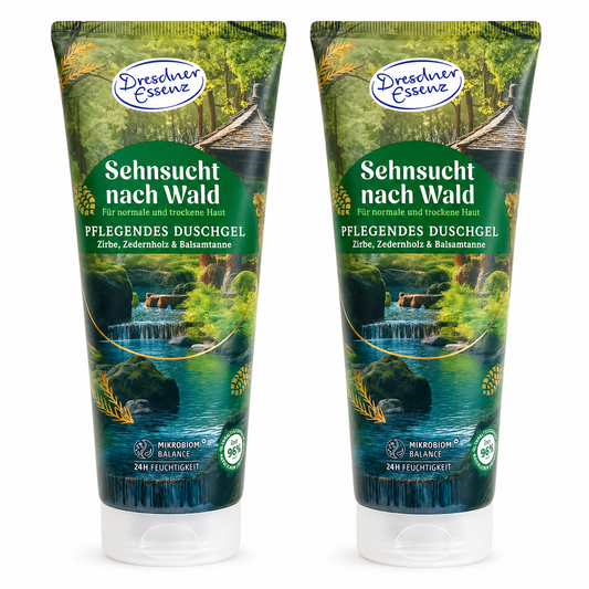 2x250 ml Dresdner Essenz „Sehnsucht nach Wald“ – Pflegendes Duschgel