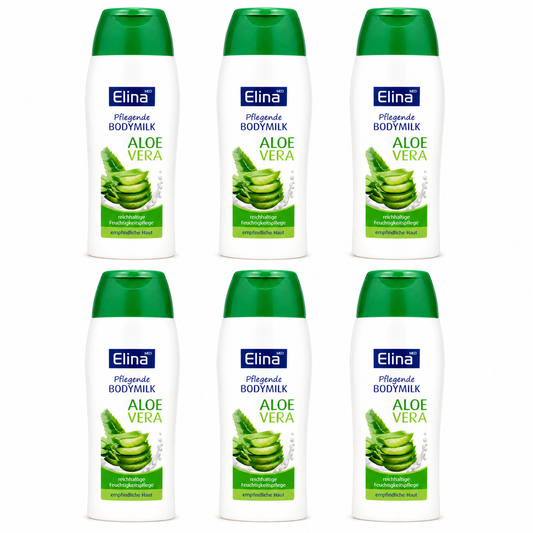 Elina Med-Bodymilk Aloe Vera – Feuchtigkeitspflege für empfindliche Haut (6 Pack)
