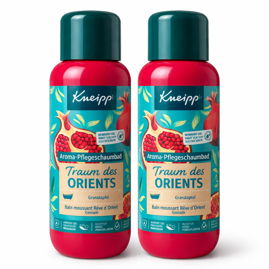 Kneipp Aroma-Pflegeschaumbad „Traum des Orients – Granatapfel“ (2er-Set)